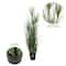 4ft. Potted Artificial Green Brushed Grass